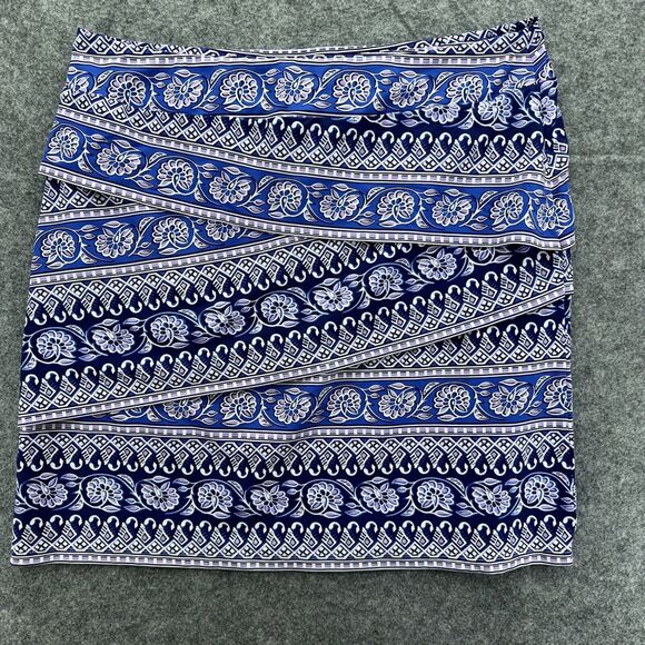 J. McLaughlin Nicola Skirt‎ WOMEN'S XL Blue Purple Catalina Cloth Travel Office - Picture 2 of 9
